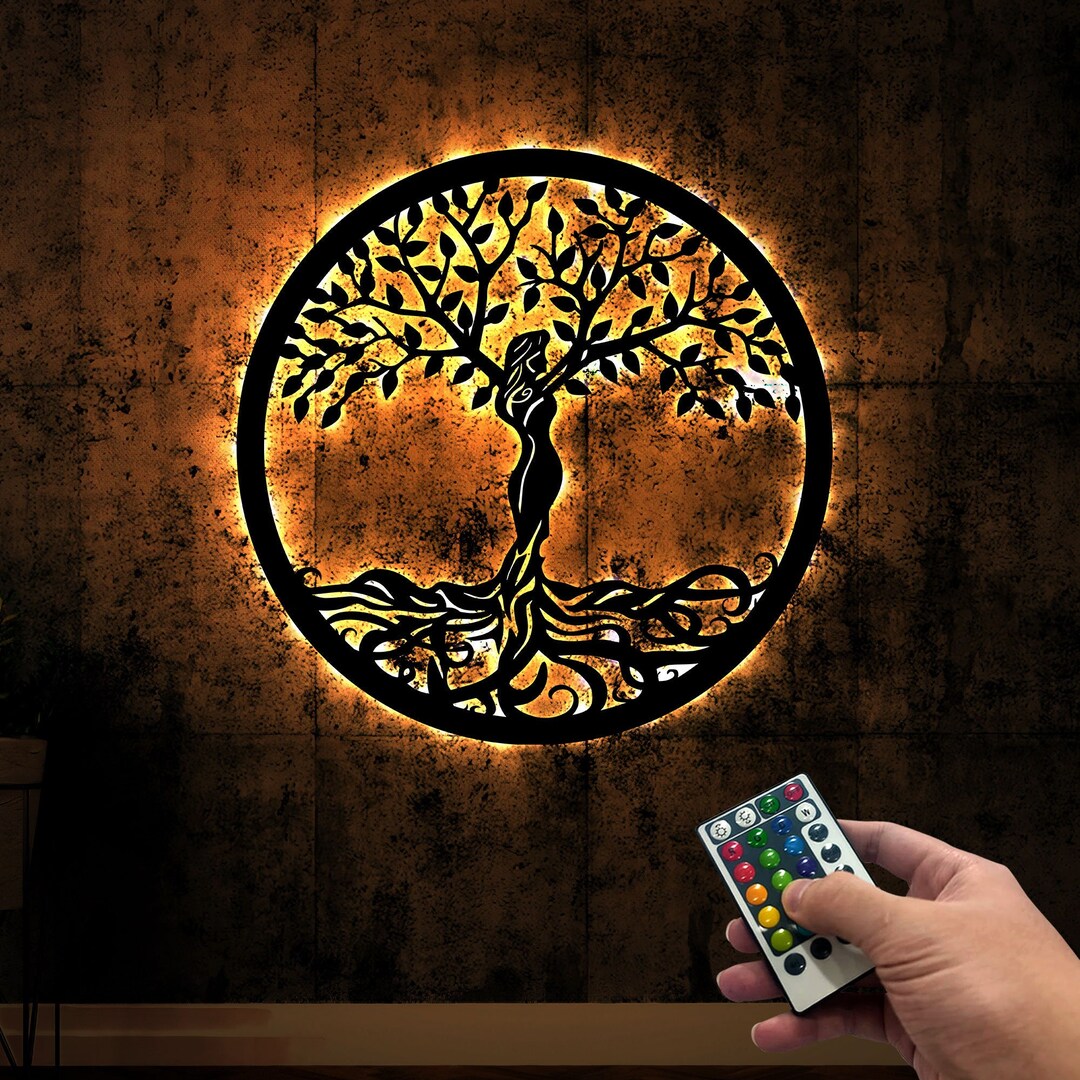 Smart Solar 50cm Tree of Life Wall Art with LED Back Lights main image 0