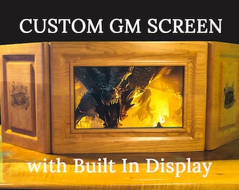 Game Master Screen with built in display RPG Game Screen Dungeons and Dragons Screen Pathfinder Master Screen Role Playing Game Gift DND