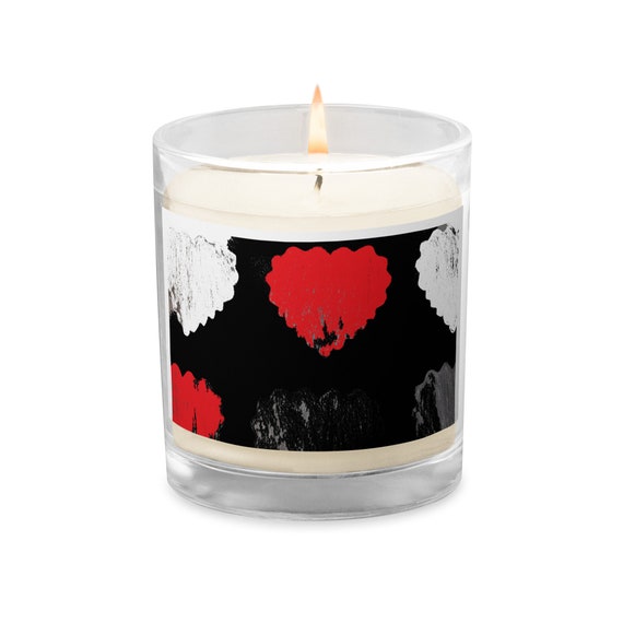 Heart Soy Wax Candle with Glass Jar