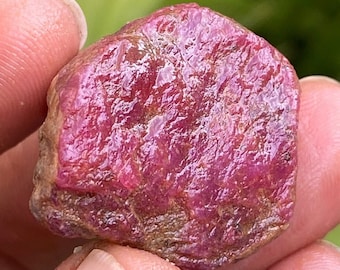 Natural Pink Ruby Crystal, Karnataka Untreated Ruby, 146 Carat Healing Stone