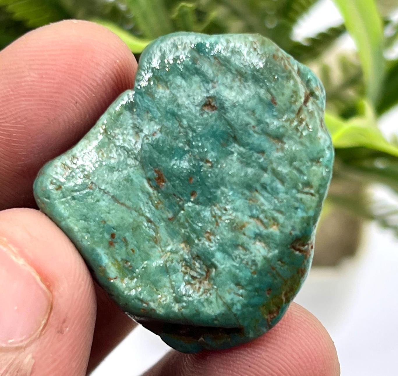 アリゾナ産ターコイズ原石標本：63.70カラットのキングマンクリスタル