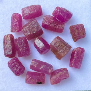 AAA 100% Natural Earth mined  Loose Ruby Gemstone Rough Precious Ruby Sticks Fine Quality Healing Crystal Wiccan Ruby Raw 15 Pieces Lot