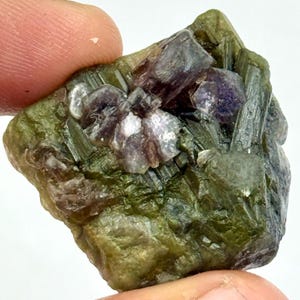 Green Tourmaline Crystal in Lepidolite Matrix - 65.50 Carat