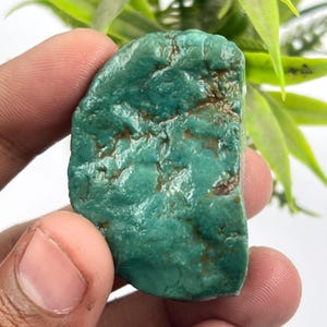 Rare turquoise naturelle spécimen de cristal, cristal minéral naturel brut de 119,25 carats, morceau de turquoise brut pour la collection, pierre de naissance turquoise
