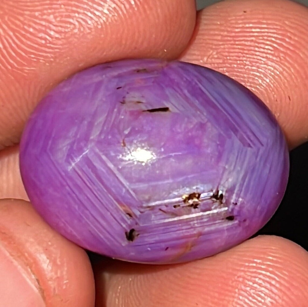 100 Natural Star Ruby Cabochon Gemstone Pink Matrix Sheen Oval Shape