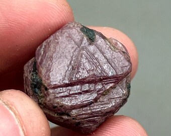 Raw Ruby Crystal: Sacred Geometry Record Keeper, 45.5 Carat