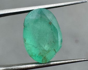 Zambian Emerald Crystal: Raw Gem Grade, 6.65 Carat (14x9x7 mm)