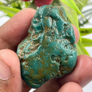 Rare spécimen de turquoise naturel, cristal minéral naturel brut de 108,0 carats, morceau de turquoise d&#39;Arizona brut pour pierre de naissance turquoise de collection