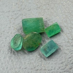 Raw Zambian Emerald Crystals: Gem Grade, 11.75 Carat Lot