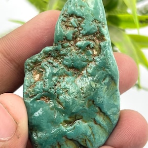 Rare spécimen de turquoise naturel, cristal minéral naturel brut de 186,0 carats, morceau de turquoise brut pour pierre de naissance turquoise de collection