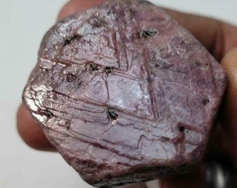 thumbnail image 2 of 2 Lbs Natural Raw Ruby Crystal – Hexagon Shape Rough Gemstone From South Africa (Uncut, Unenhanced) 2 of 2