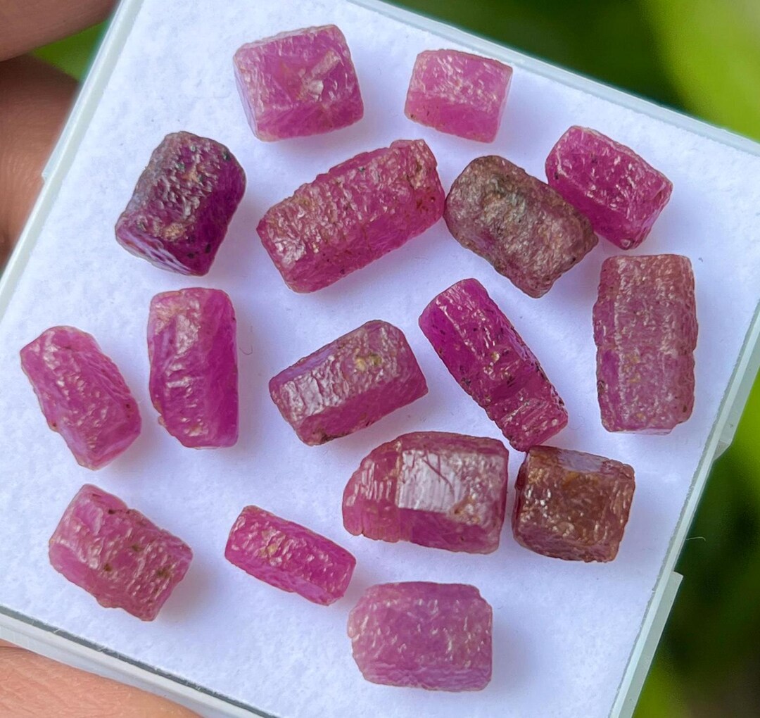 Ruby Stone Stick AAA 100% Natural Earth Mined Loose Ruby Gemstone Rough Precious Ruby ...