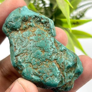 Rare spécimen de turquoise naturel, cristal minéral naturel brut de 112,80 carats, morceau de turquoise brut pour pierre de naissance turquoise de collection