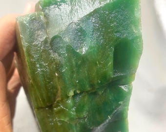 Natural Green Jade Rough: Healing Crystal Mineral Specimen, 8560.0 Carat
