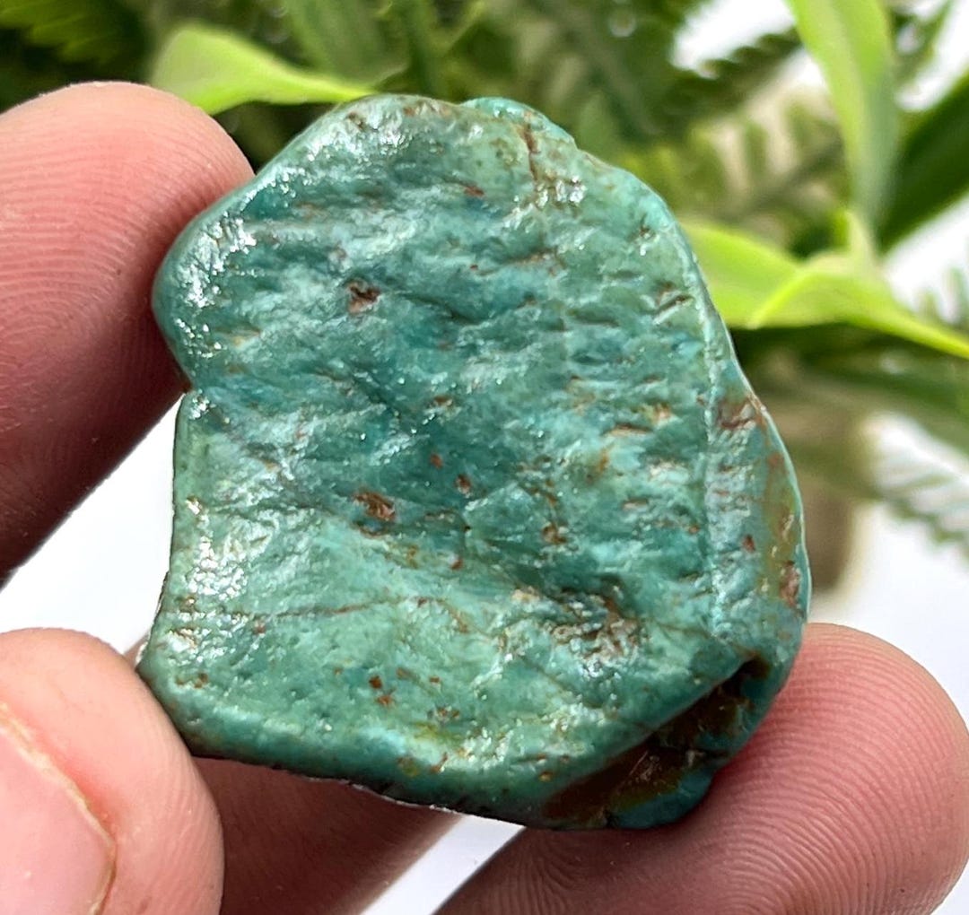 アリゾナ産ターコイズ原石標本：63.70カラットのキングマンクリスタル