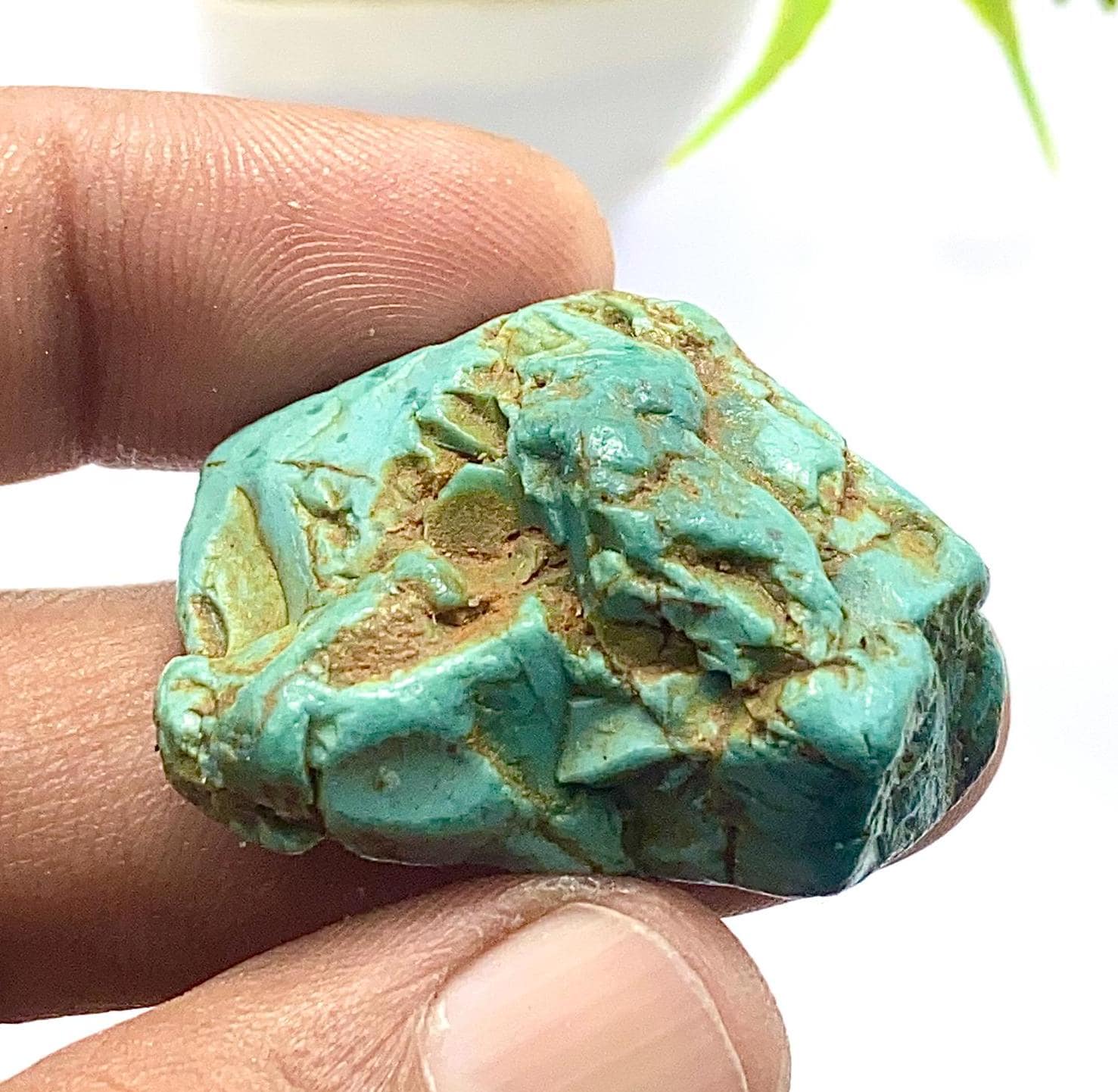 原石ターコイズ標本：91.85カラットの天然鉱物結晶塊 - Etsy 日本