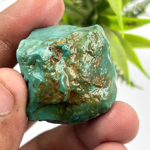Rare spécimen de turquoise naturelle, cristal minéral brut de 99,0 carats, morceau de turquoise d&#39;Arizona brute pour pierre de naissance turquoise de collection