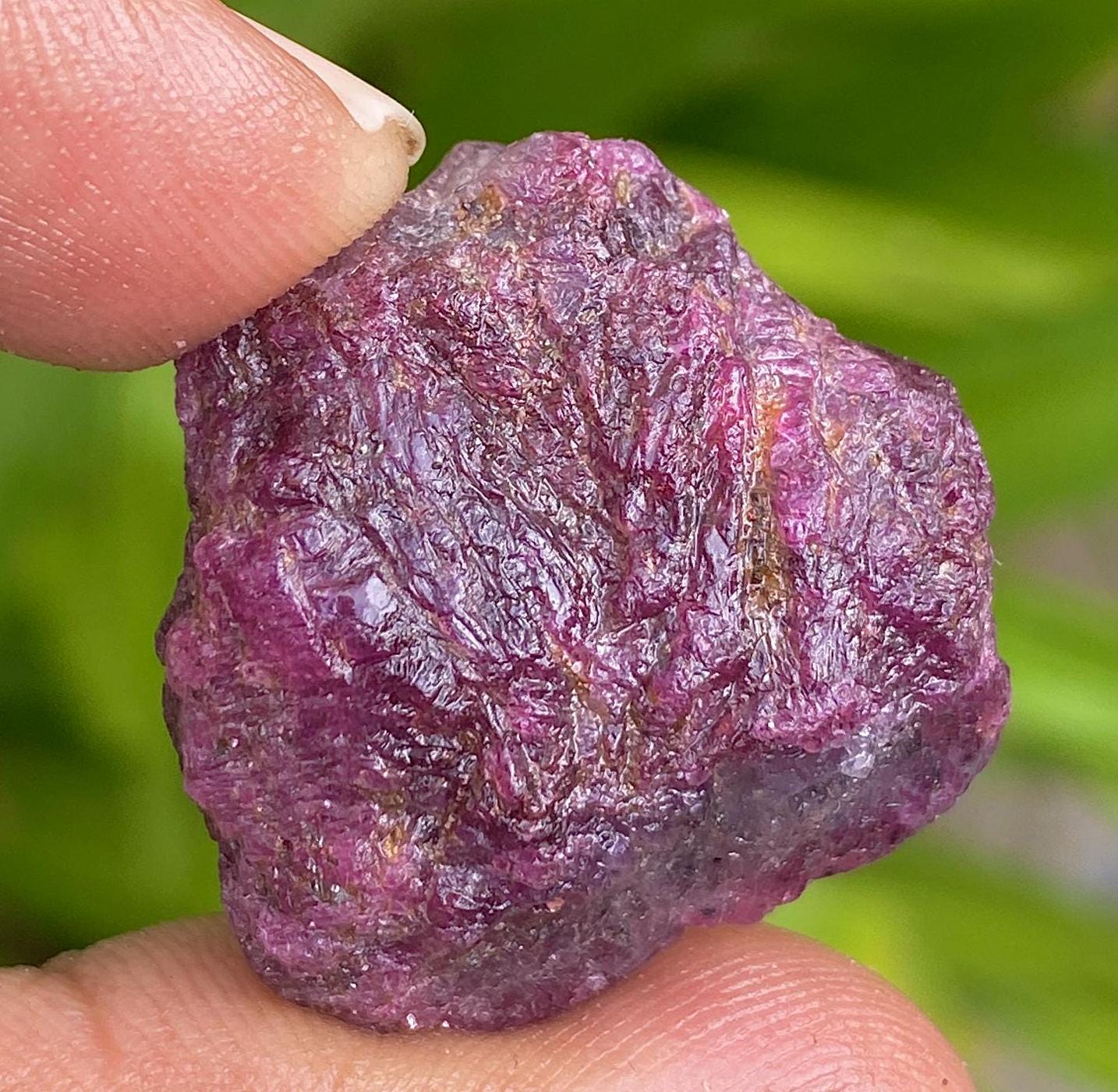 84 Carat Natural Purple Ruby Specimen, Rare Karnataka Ruby Crystal