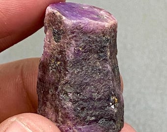 Natural Purple Ruby Crystal Specimen: Raw Untreated Gemstone, 105.65 Carat
