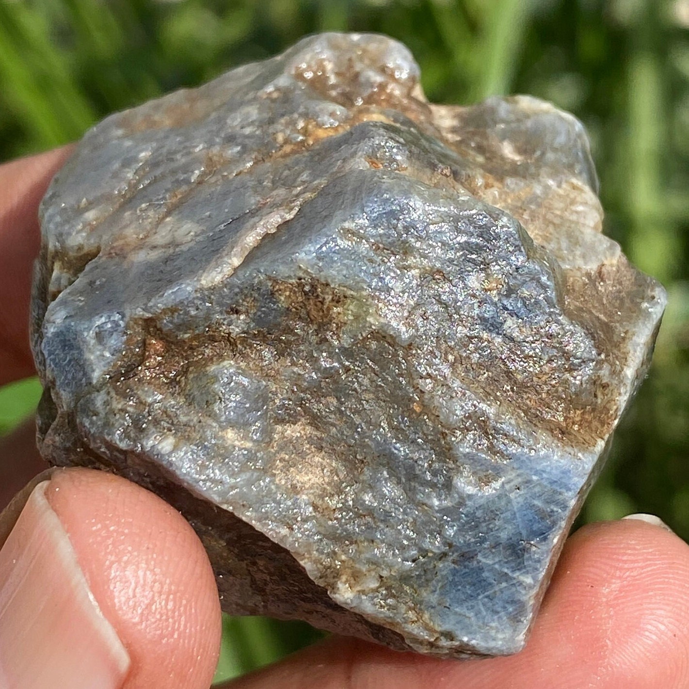 Raw Mozambique Blue Sapphire Crystal, 519 Carat Healing Mineral