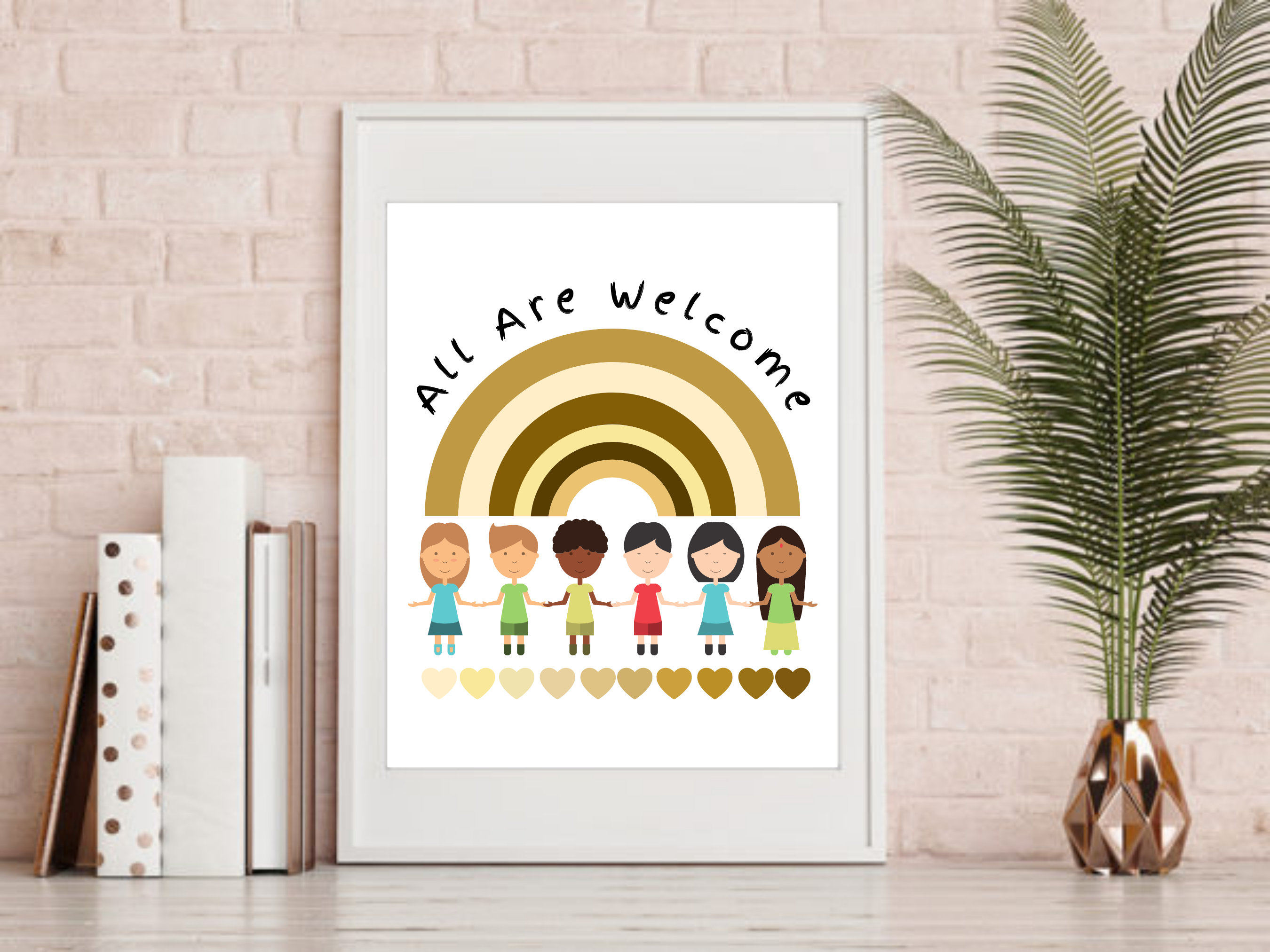 All Are Welcome, Diversity Art, Digital Download, Diversity Classroom ...