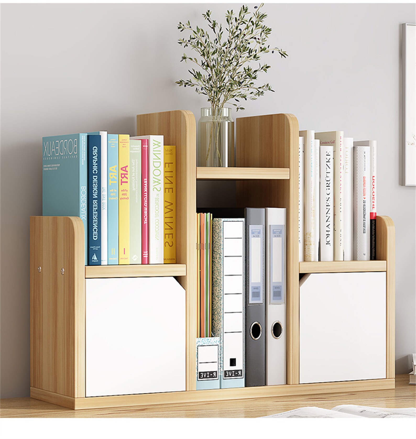 Home MDF Bookshelf Multispace Desktop Bookshelf Student Desk Etsy