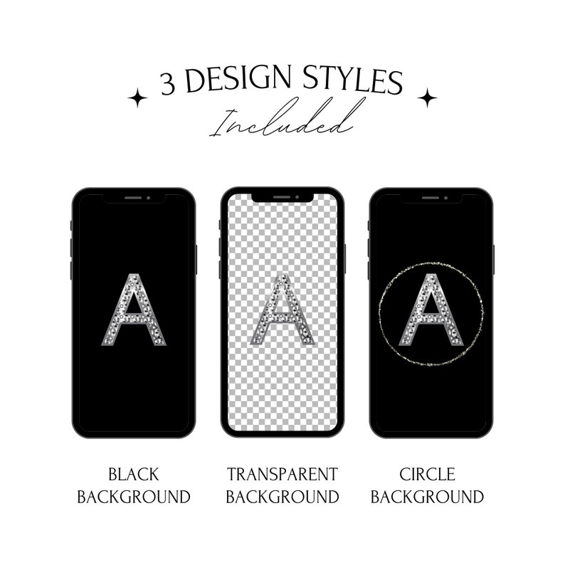 Instagram Letters Highlight Covers, Diamond Alphabet PNG, Glam Letters