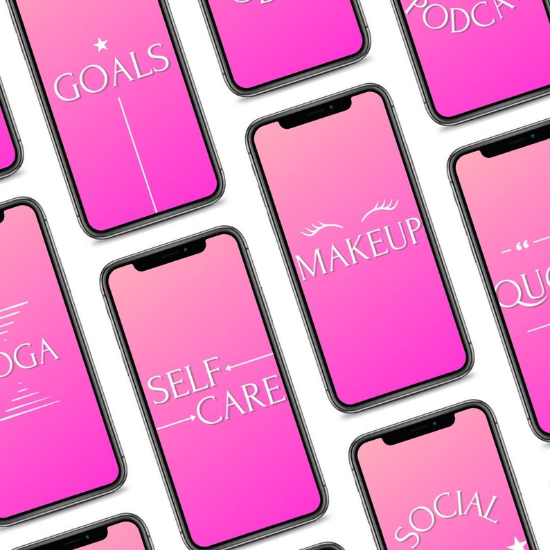 Editable Instagram Highlight Covers Minimalist Pink Gradient Etsy España