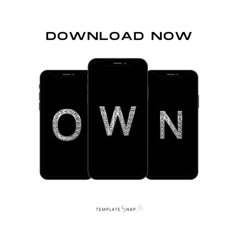 Instagram Letters Highlight Covers, Diamond Alphabet PNG, Glam Letters