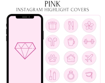 Instagram Highlight Covers Pink, Minimalist IG Highlight Covers, Highlight Covers for Instagram Blush Pink, Light Pink Highlights Icons