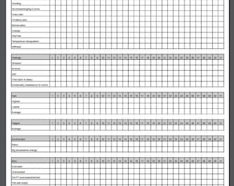 Monthly Symptom Tracker Printable, Health Log PDF, Chronic Illness & Pain Tracker, Wellness Planner, Instant Download