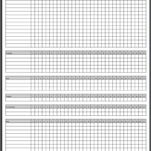BLANK Monthly Symptom Tracker for Chronic Illness Printable