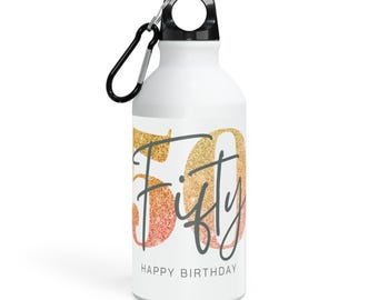 Birthday Sport Bottle - 50th Birthday Gift, Custom Water Bottle, Oregon Theme, Gift for Him, Active Lifestyle