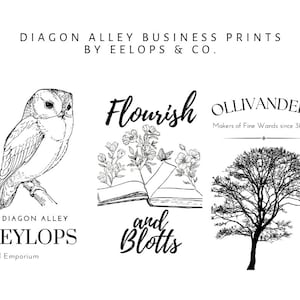 Set of 3 INSTANT DOWNLOAD 4"x6" Wizarding Inspired Prints