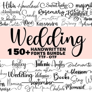 Hochzeitsschrift, Schriften Bundle, Kalligraphie Schriften, Cricut Schriften, Einladungen, Procreate Schriften, Handwerk Schriften, Canva Schriften, Handschriftliche Schriften