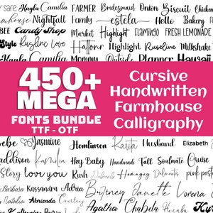 The Ultimate 400 Procreate-lettertypen, bundel cursieve lettertypen, scriptlettertypen, canva-lettertypen, commerciële lettertypen, kalligrafielettertype, lettertypebundel