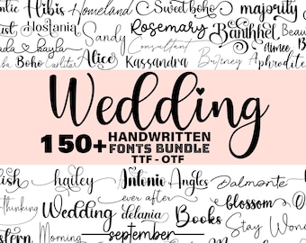 Wedding Font, Font Bundle, Calligraphy Fonts, Cricut Fonts, Invitations, Procreate Fonts, Crafting Fonts, Canva Fonts, Handwritten Font