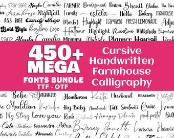 The Ultimate 400 Procreate Fonts, Cursive Font Bundle, Script Fonts, Canva Font, , Commercial Fonts, Calligraphy Font, Font Bundle