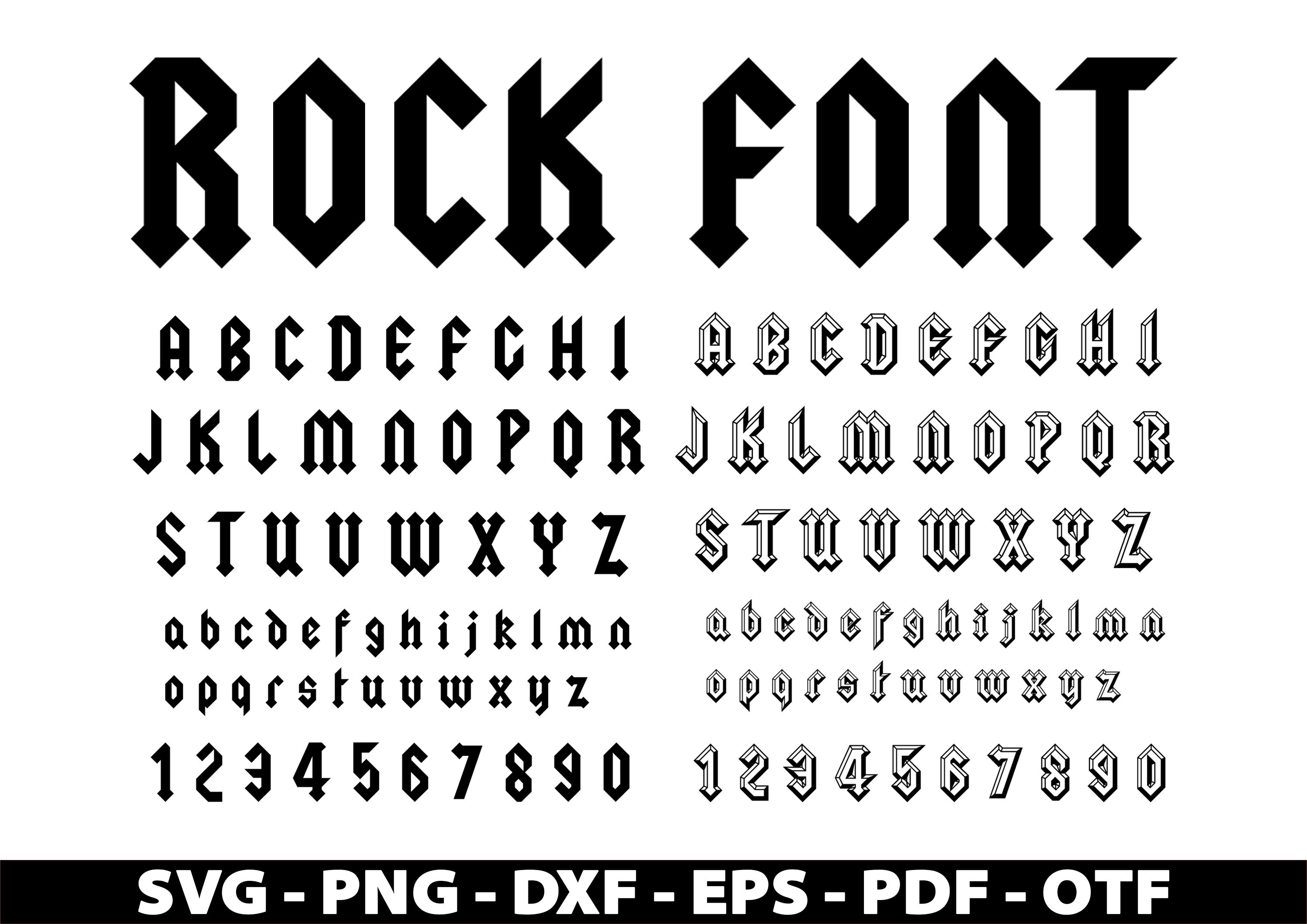 Rock Font Svg Rockband Letters Heavy Metal Font Music Font - Etsy