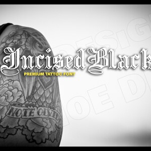 30 Premium Tattoo Fonts Bundle, Procreate Font, Custom Tattoo Designs, Black Letter Calligraphy, Photoshop Font, Cricut Tattoo Lettering image 9