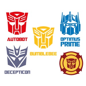 Roboter SVG-Datei-Bundle, Hummel Autobots Cricut Cut Datei für Cricut und Silhouette, Dxf, Eps, Png Clipart, 90er Jahre