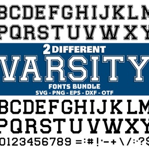 Sportschrift, Varsity-Schrift, College-Schrift, Jersey-Schrift, Football-Schrift, Baseball-Schrift, Cricut-Schrift-Bundle, Varsity-Schrift
