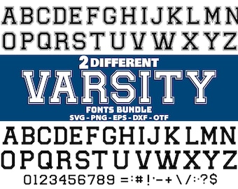 Sports Font, Varsity Font, College Font, Jersey Fonts, Football Fonts, Baseball Fonts, Cricut Font Bundle, Varsity Letters Svg Cricut
