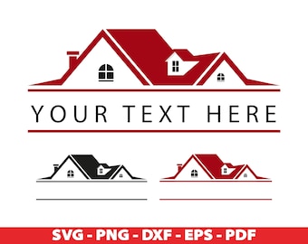 House Svg, Real Estate Svg, House Roof Frame Svg, House Clipart, Digital Download