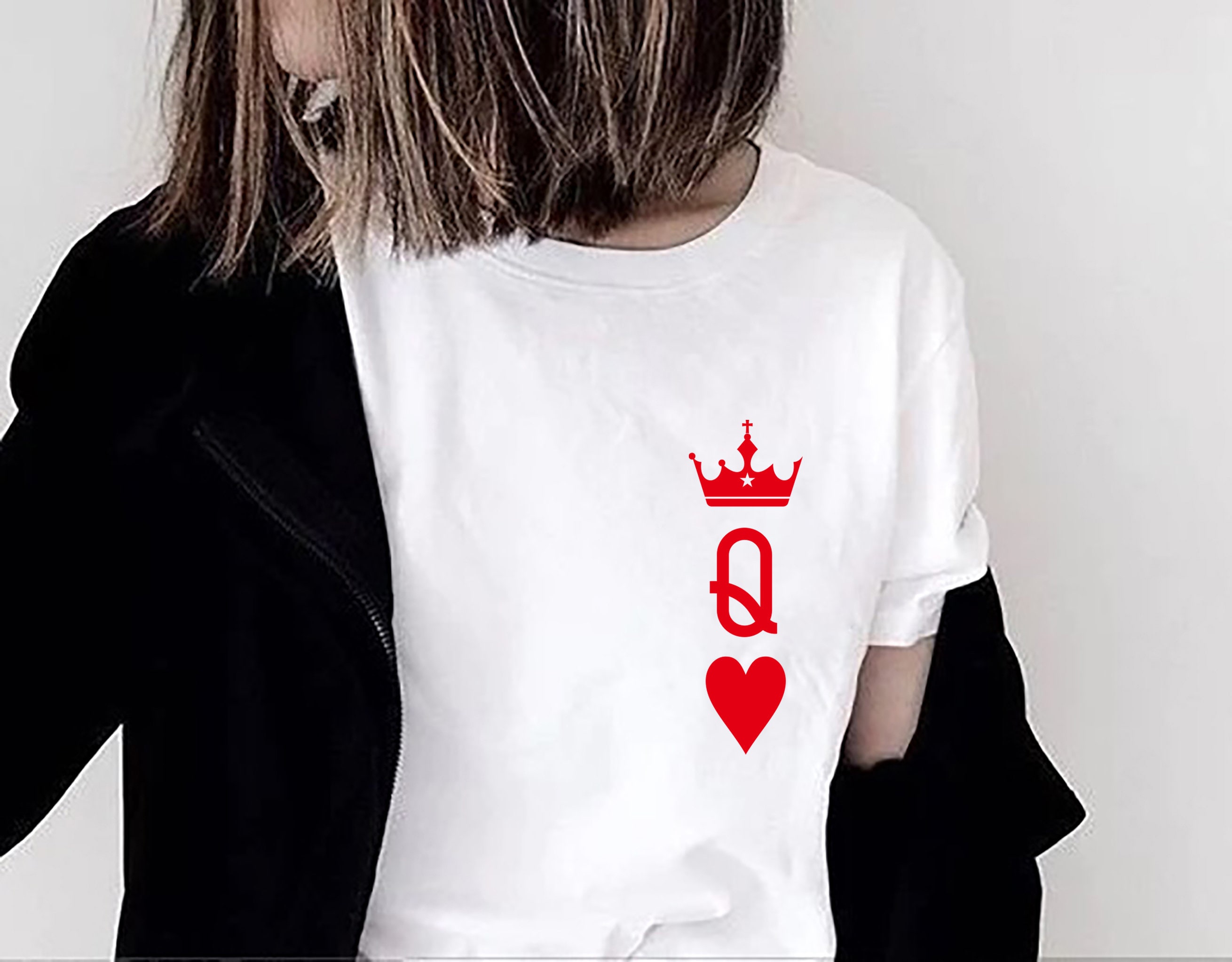 新品 キング &amp;クイーン トランプ スペード ハート クラウン ビッグ Tシャツ 新品 スペード キング クラウン ハート クイーン ティアラ トランプ T