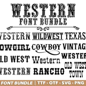 Western lettertype Cowboy lettertype Svg Old West lettertype westerse lettertypestijlen oude westerse lettertype Western lettertype land lettertype Cricut lettertype silhouet