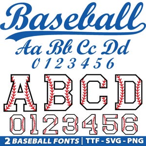 Baseball Font, Baseball Font Svg, TTF, Baseball Font With Tails, Baseball Stitch Font, Baseball Letters Font, Cricut Font, Softball Font
