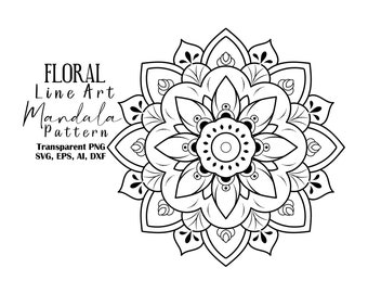 Floral Mandala SVG Cut File: Cricut, Silhouette (Digital Download)