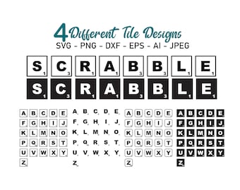 Scrabble tegels Svg-bestanden, Scrabble alfabet Letters Svg-bestanden voor Cricut, silhouet Cricut gesneden bestand