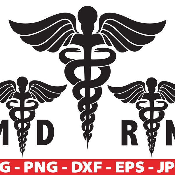 Medical Symbol Svg, Caduceus Svg, MD Svg, Doctor Svg, Nurse Svg, Png, Eps, Dxf, Jpg, Nurse Appreciation Svg